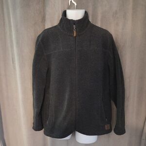 Field & Stream Men's Large Dark Gray Zip-Up Sweater